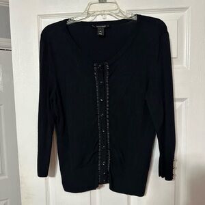 White House Black Market Classic Button Front Cardigan Sweater
